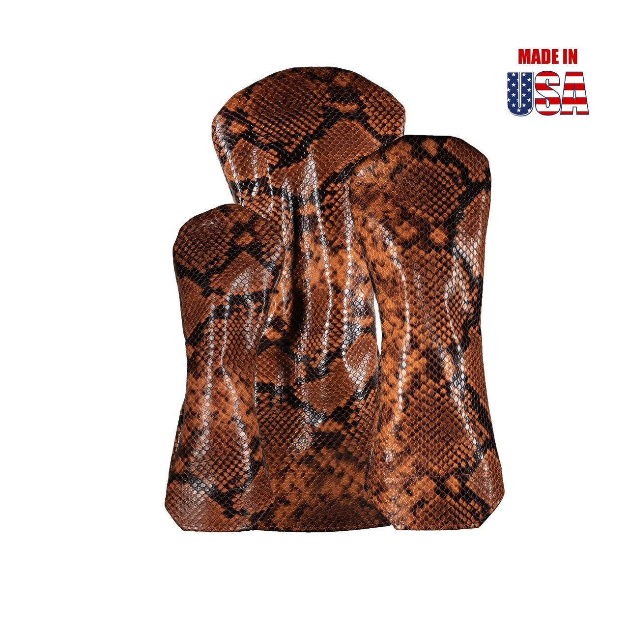 Exotic Snakeskin Leather Headcovers brown 1