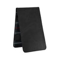 Scorecard and Yardage Book Holder, Pull-Up Leather with MacKenzie Plaid Interior - Black