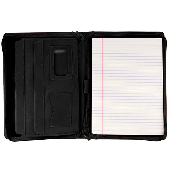 Portfolio with Full Wraparound Zipper in Colombian Leather