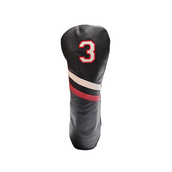 Country Club Two Stripe Leather Headcovers
