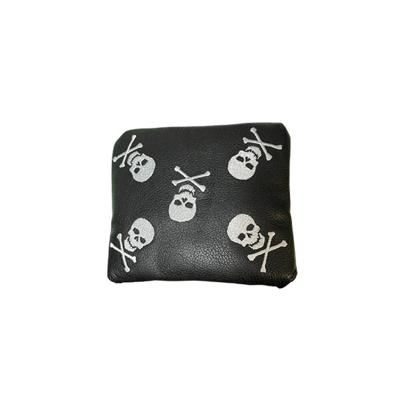 Skull & Crossbones Universal Mallet Leather Putter Cover