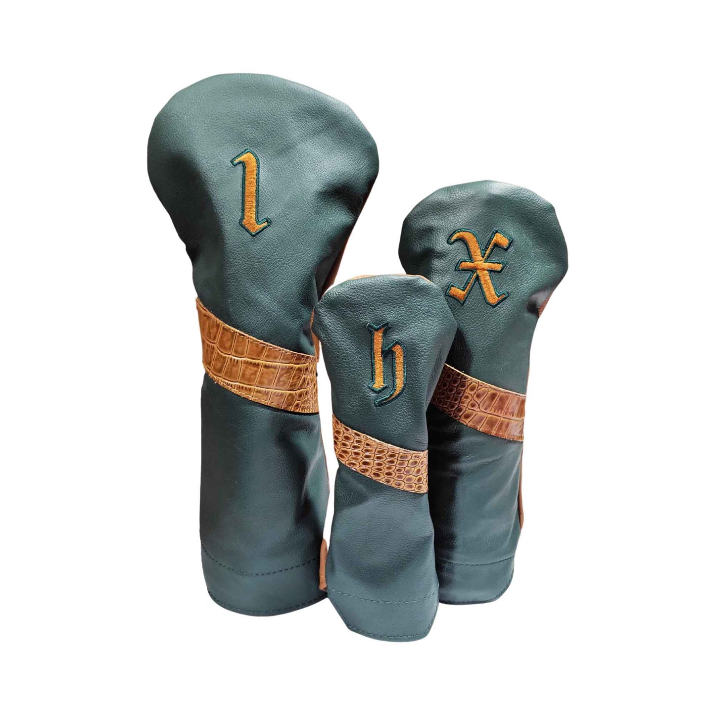 Alligator Stripe Leather Headcovers