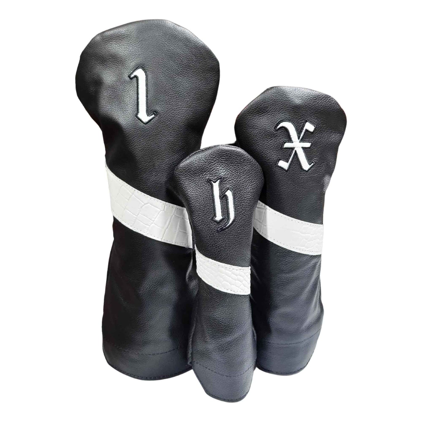 Alligator Stripe Leather Headcovers