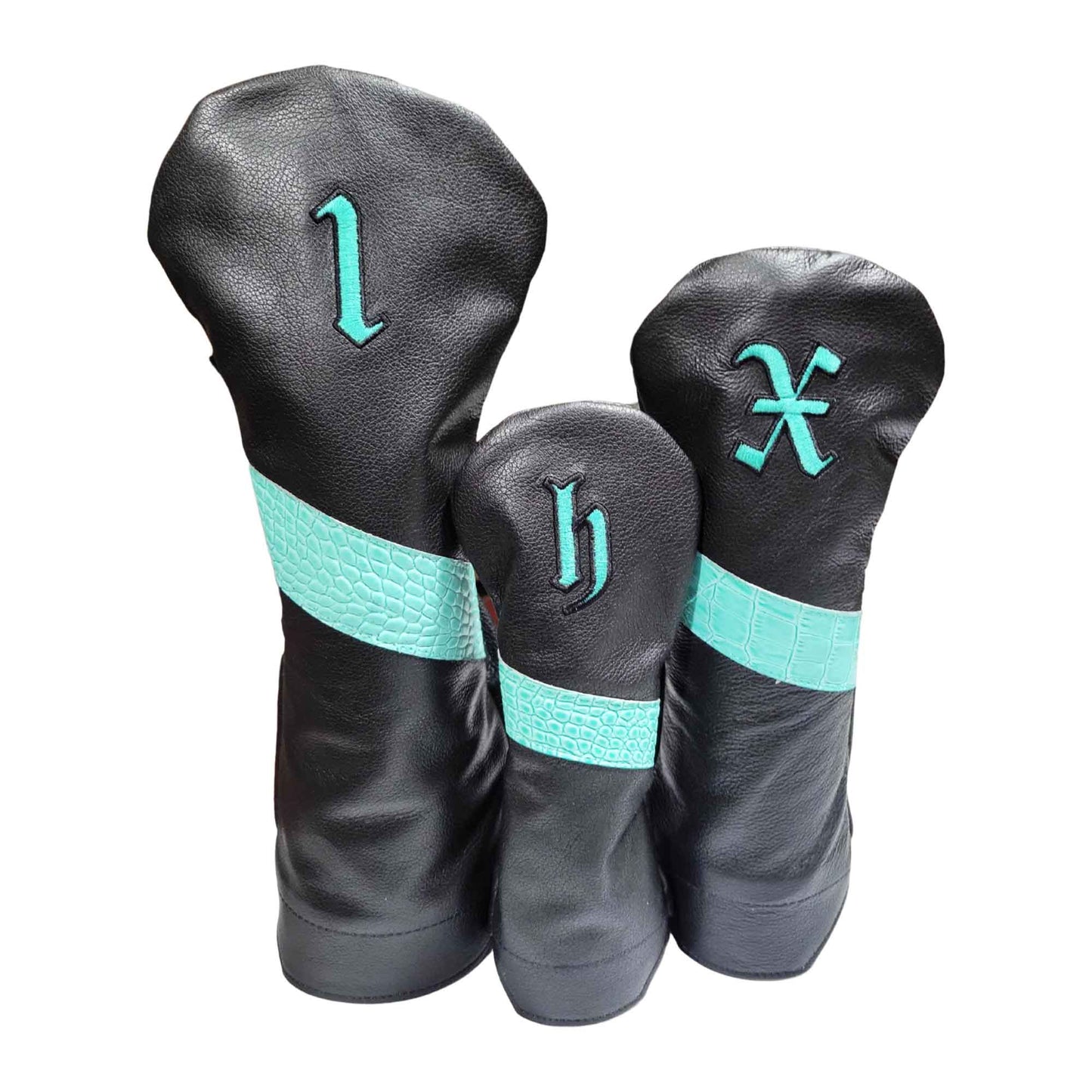 Alligator Stripe Leather Headcovers