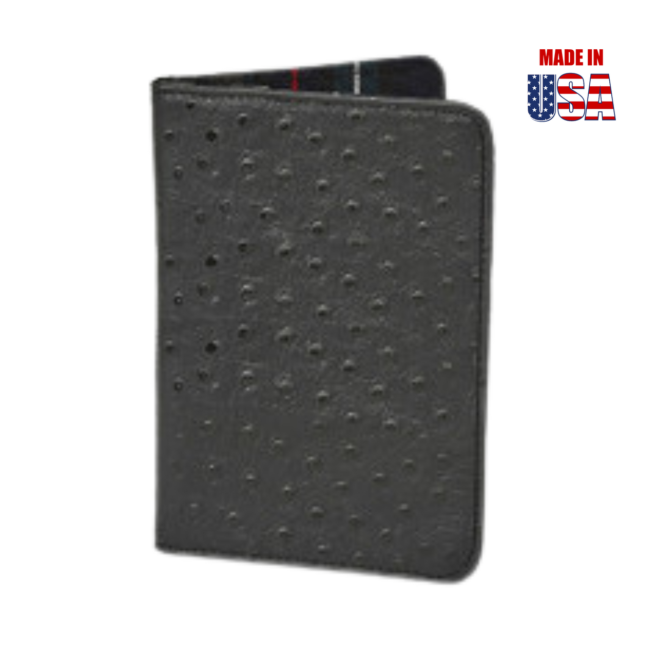 Black Ostrich Print Classic Scorecard Holder
