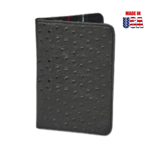 Black Ostrich Print Classic Scorecard Holder