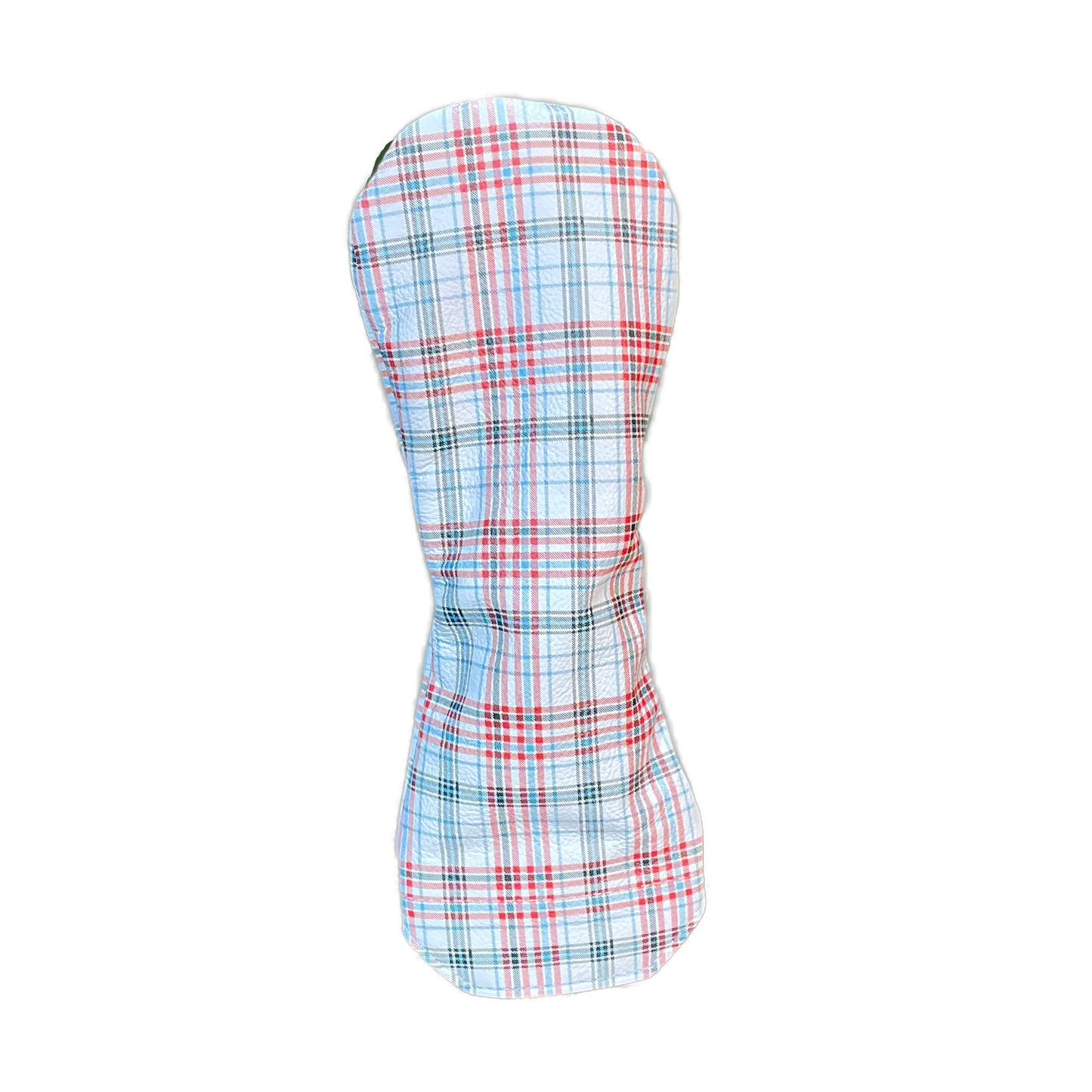Tartan Plaid Leather Golf Headcovers - Hybrid - White/Red/Black/Blue