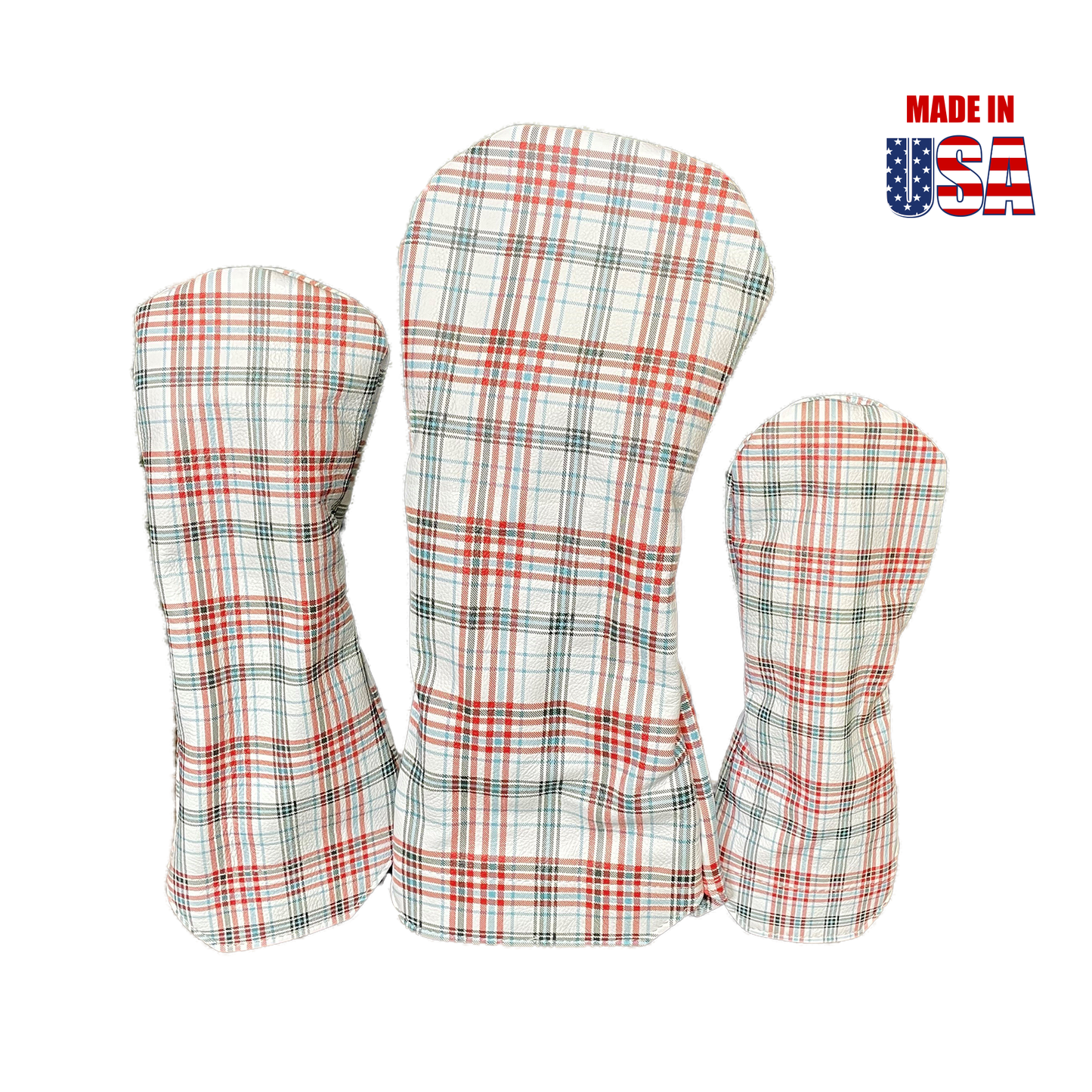 Tartan Plaid Leather Golf Headcovers