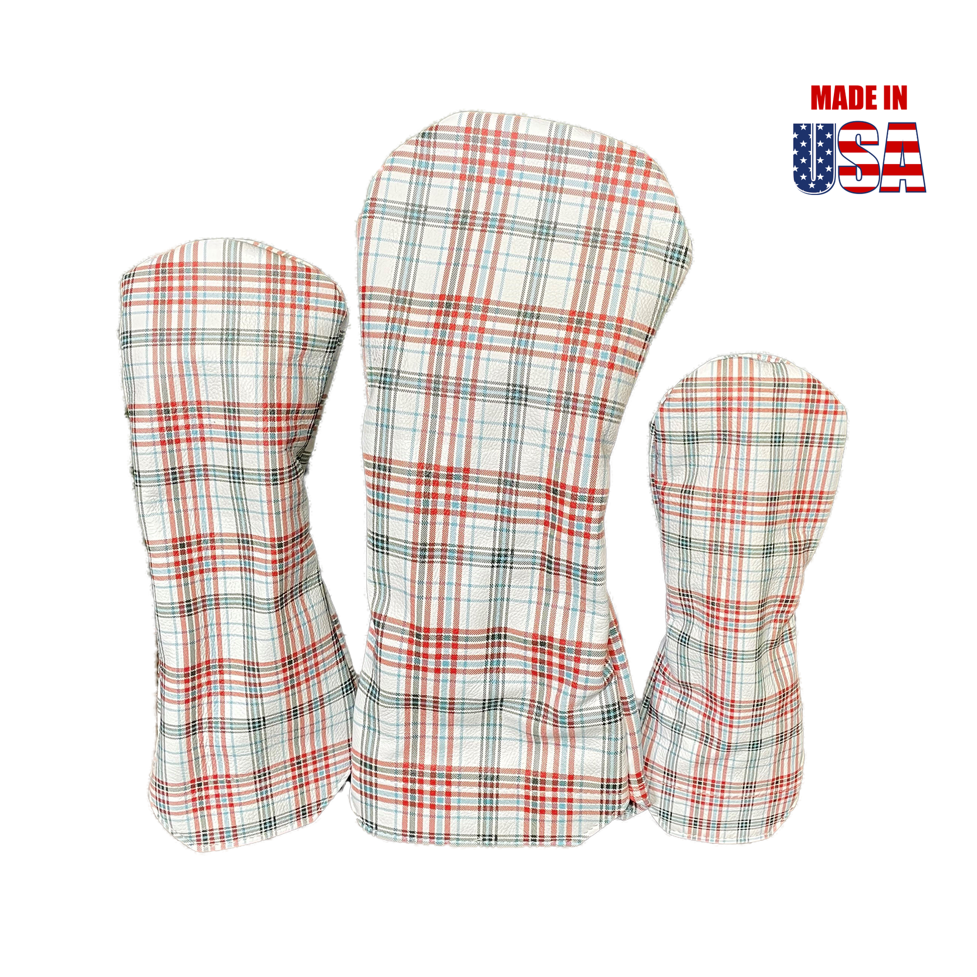 Tartan Plaid Leather Golf Headcovers