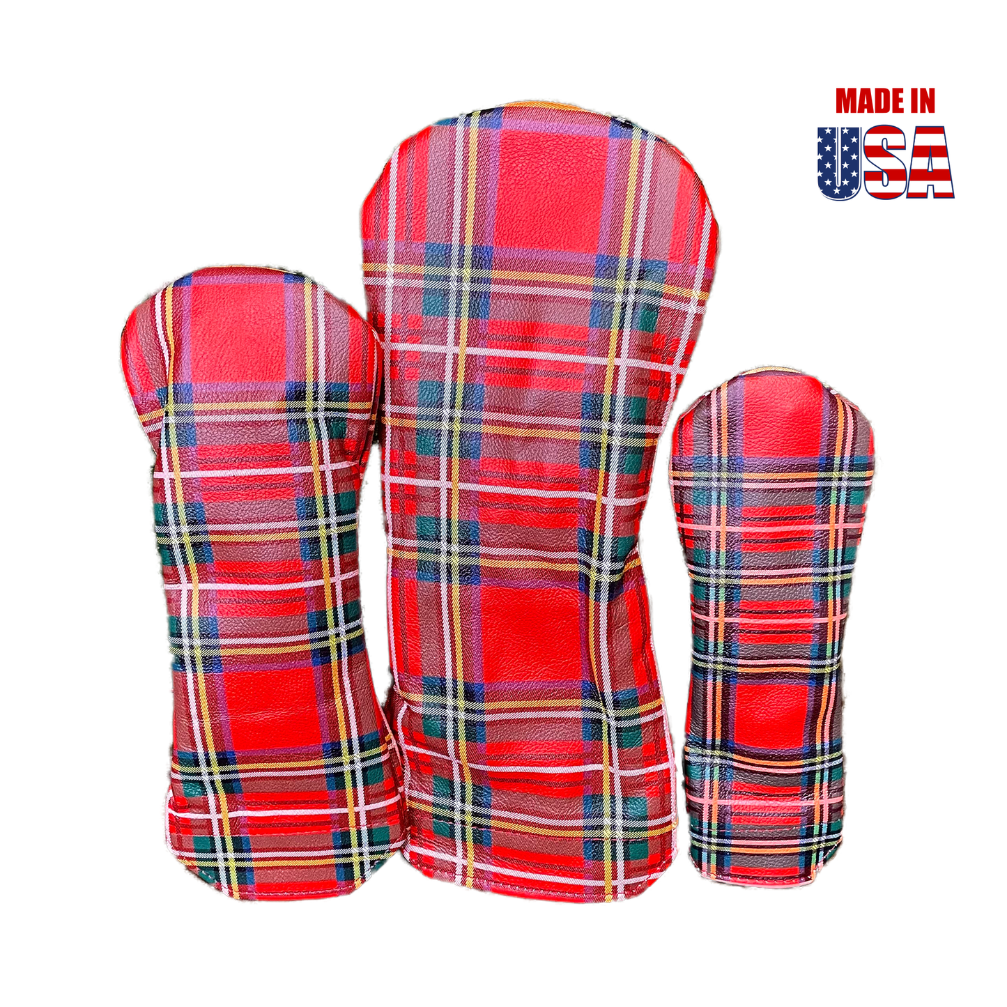 Tartan Plaid Leather Golf Headcovers