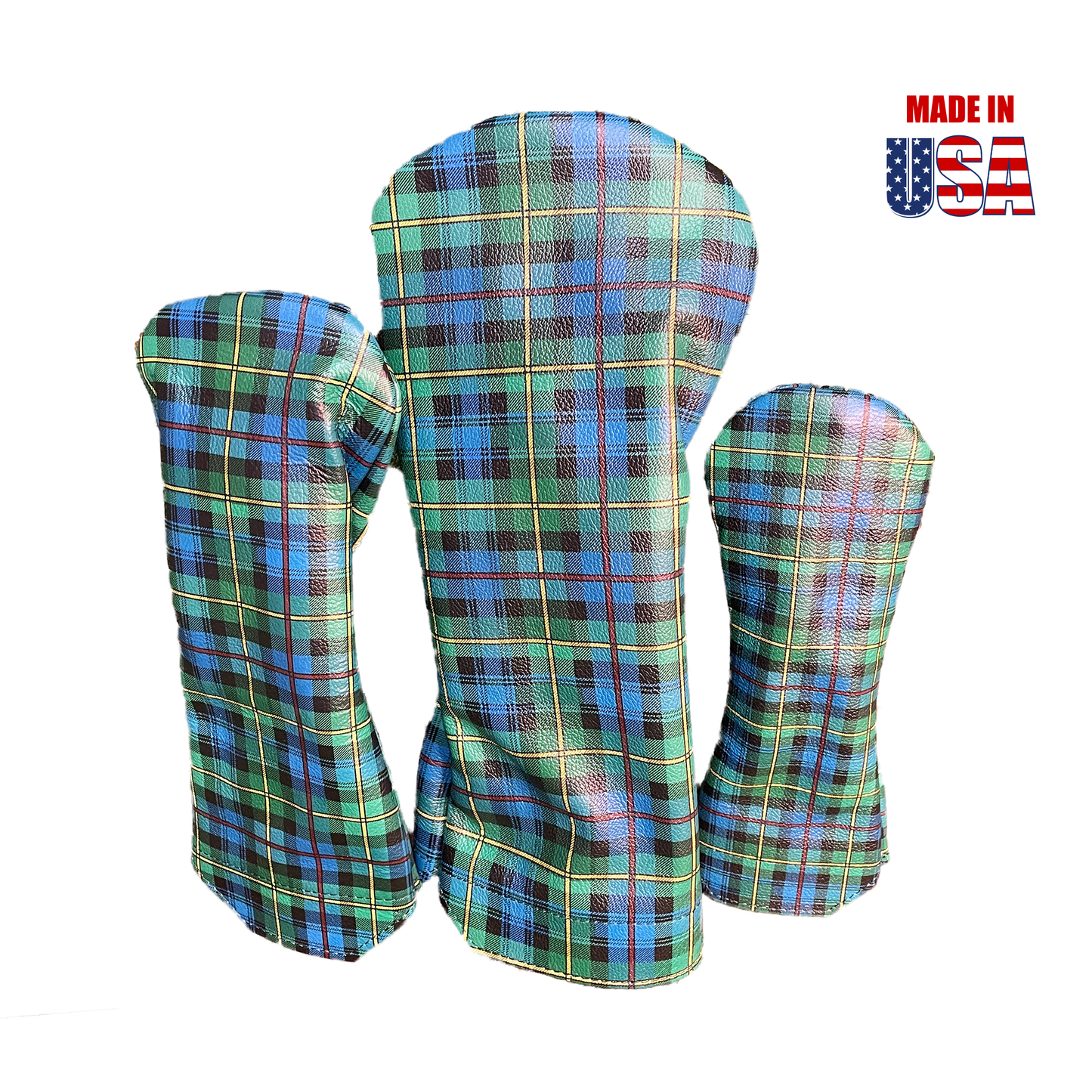 Tartan Plaid Leather Golf Headcovers