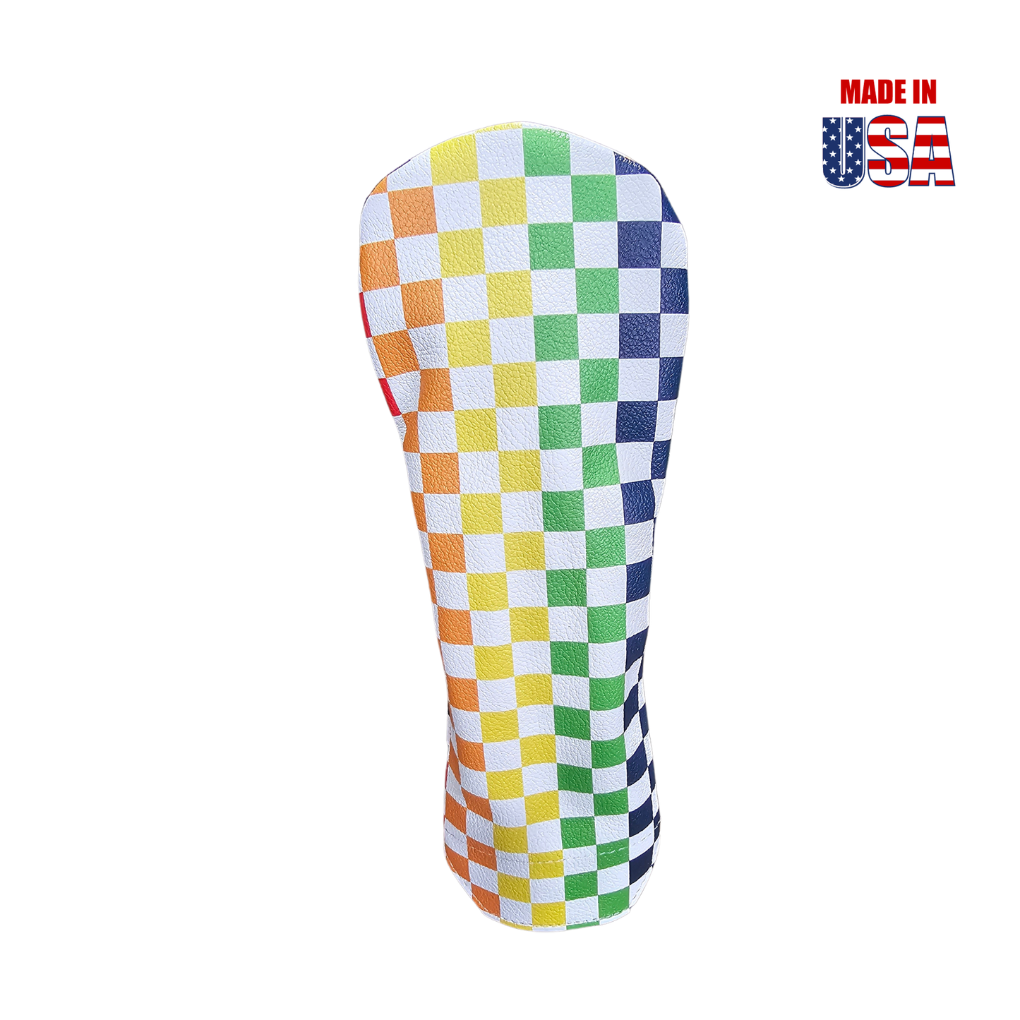 Checkerboard Leather Headcovers