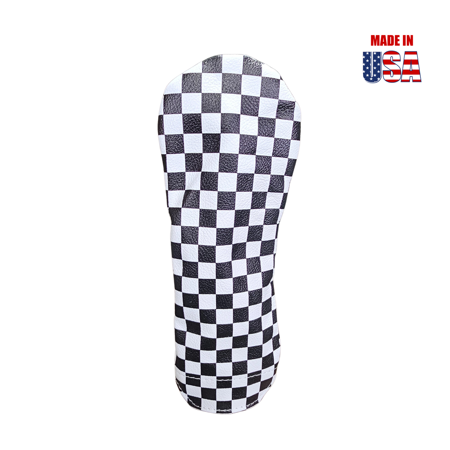Checkerboard Leather Headcovers