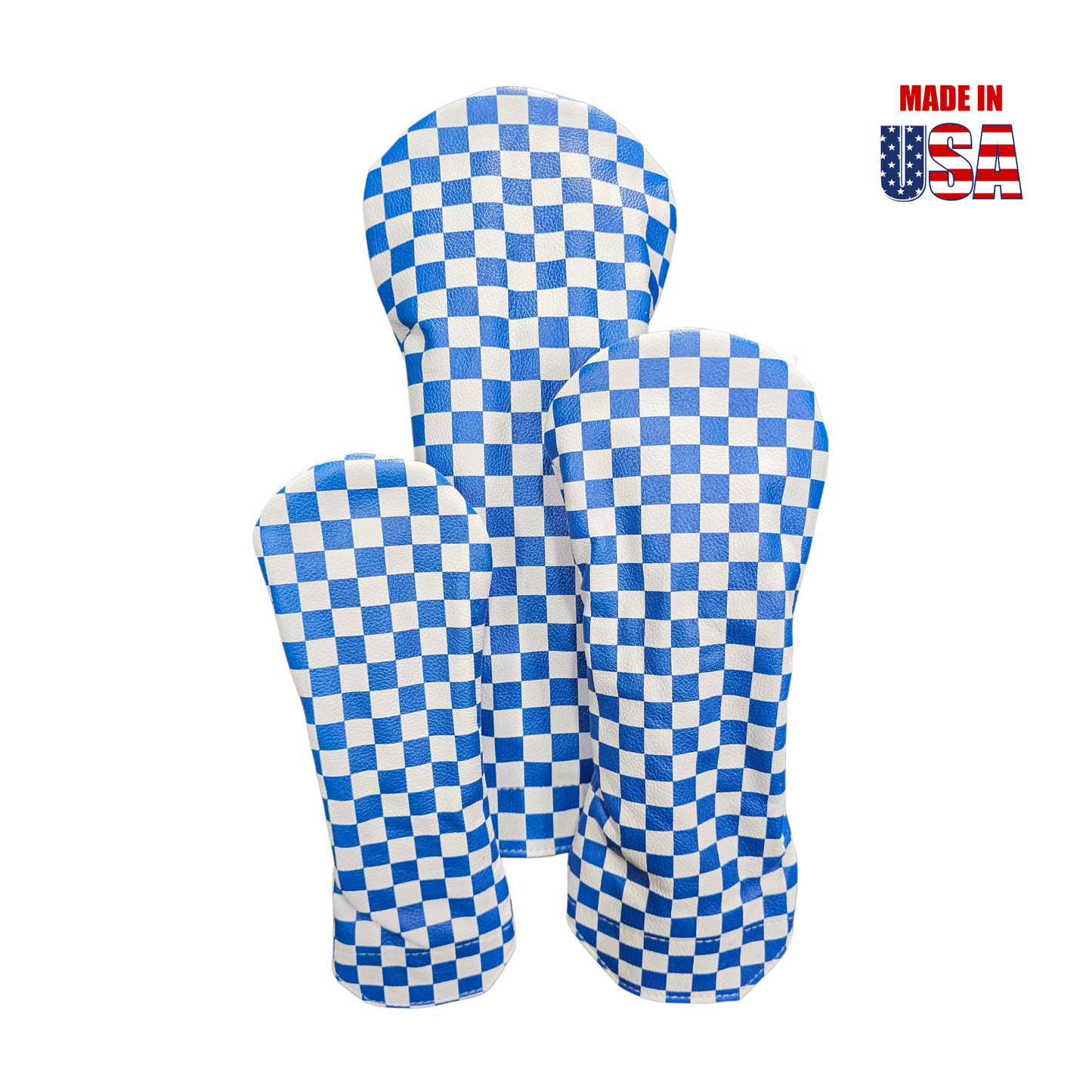 Checkerboard Leather Headcovers