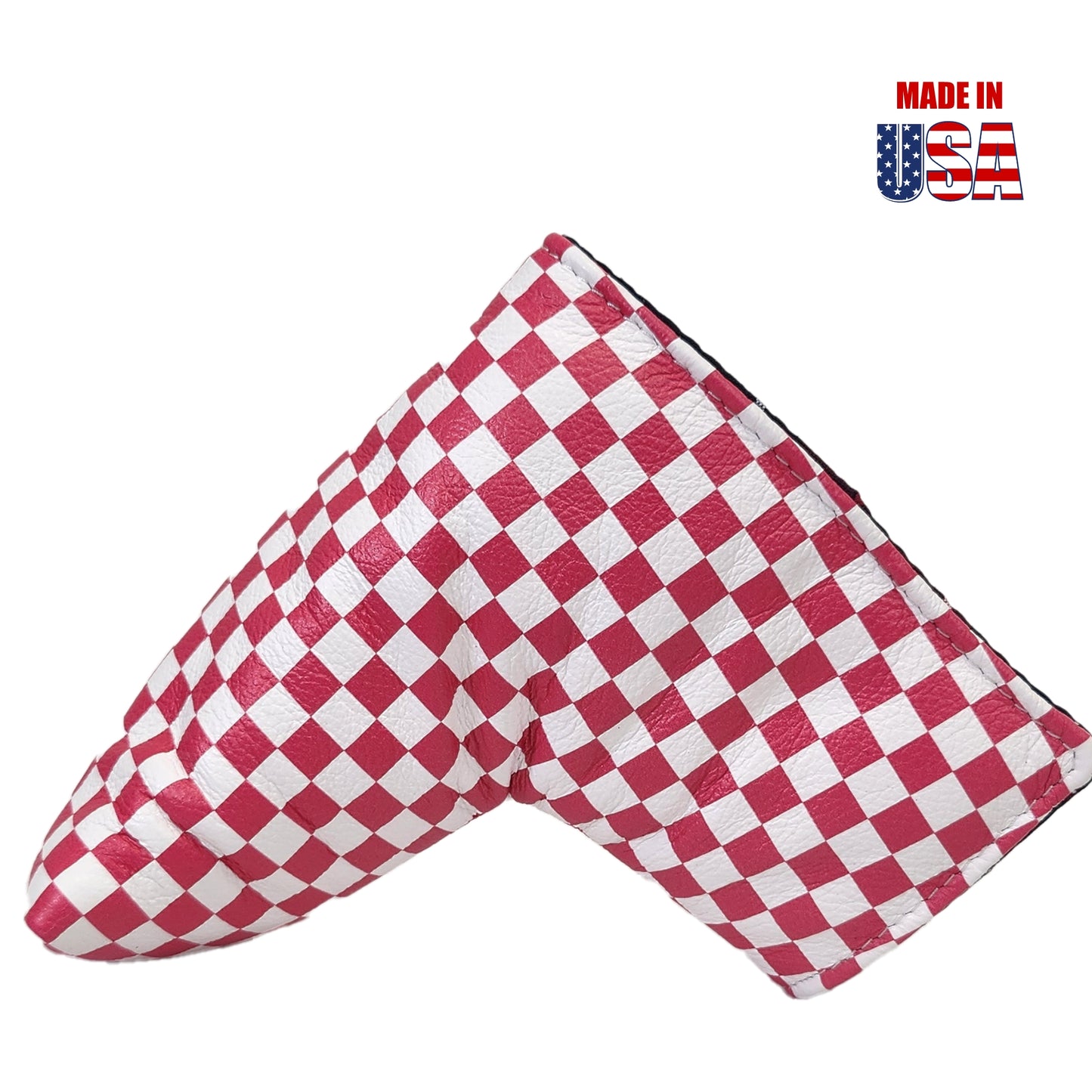 Checkerboard Leather Blade Putter Covers