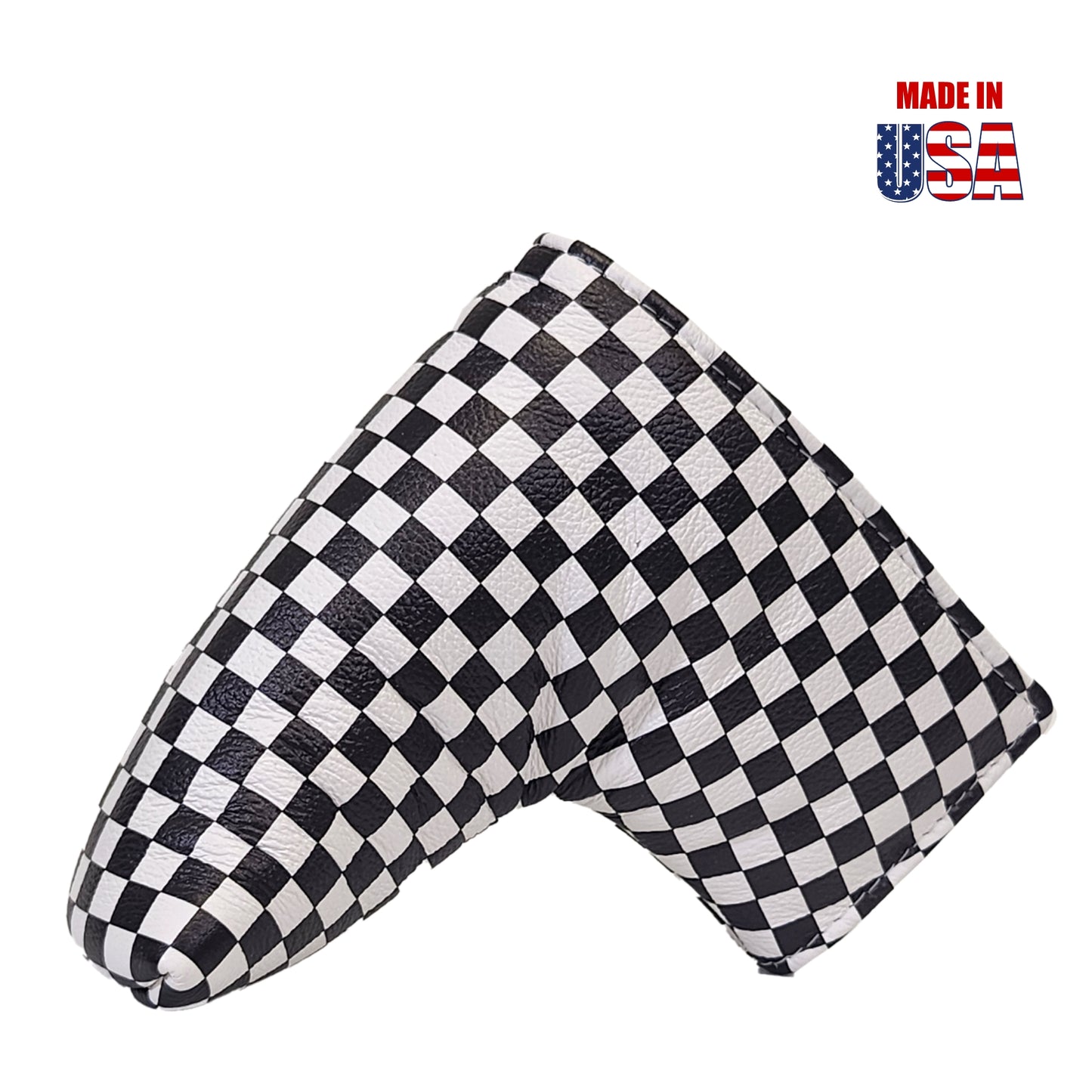 Checkerboard Leather Blade Putter Covers