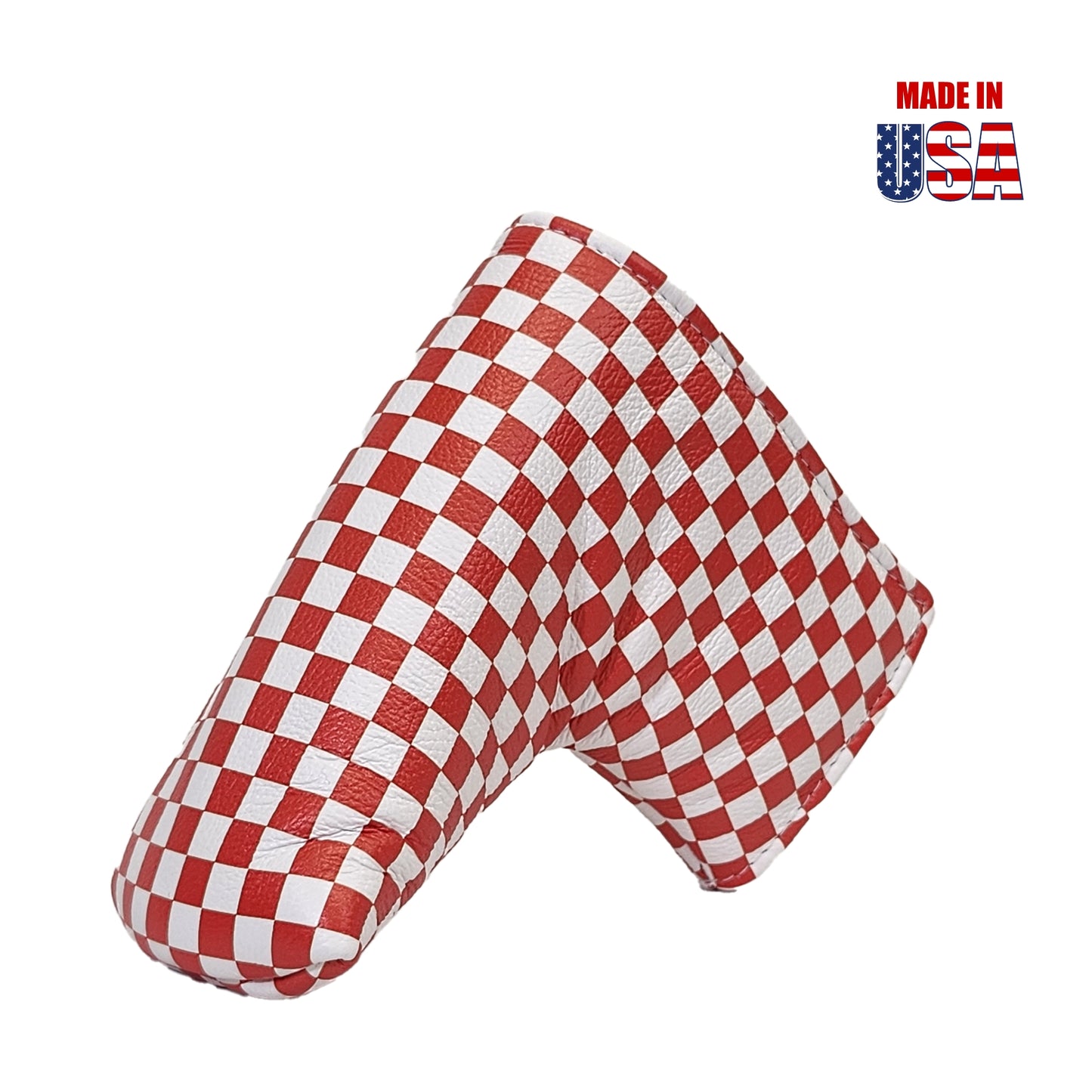 Checkerboard Leather Blade Putter Covers