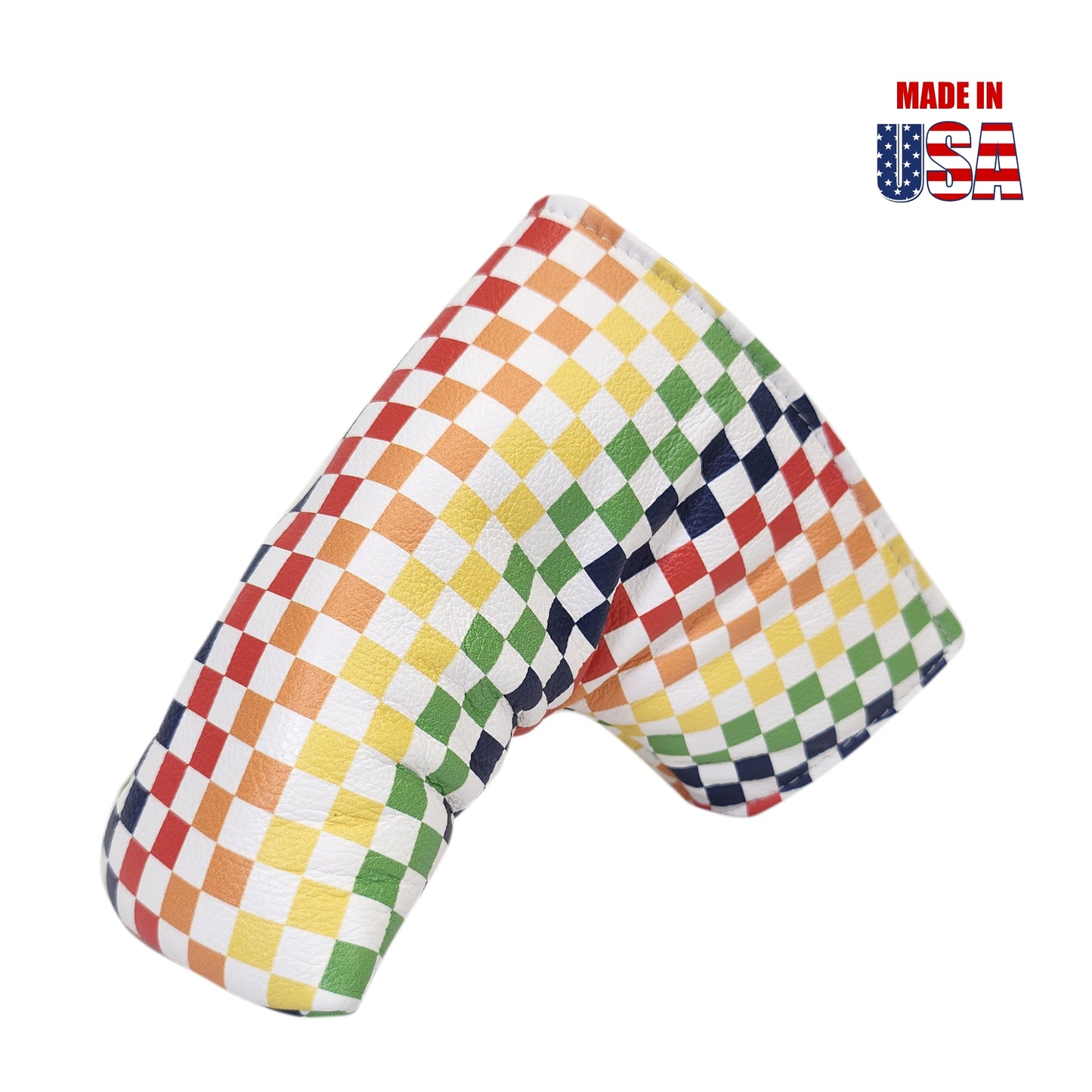 Checkerboard Leather Blade Putter Covers