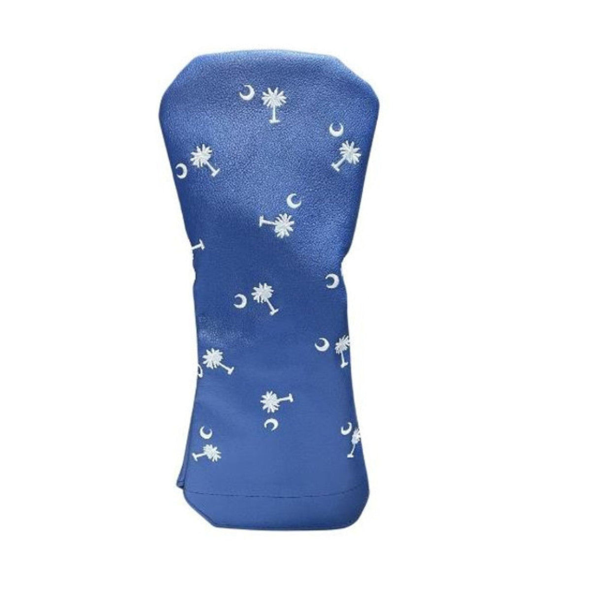 Palmetto Crescent Leather Headcovers - Hybrid - Ocean Blue with White Embroidery