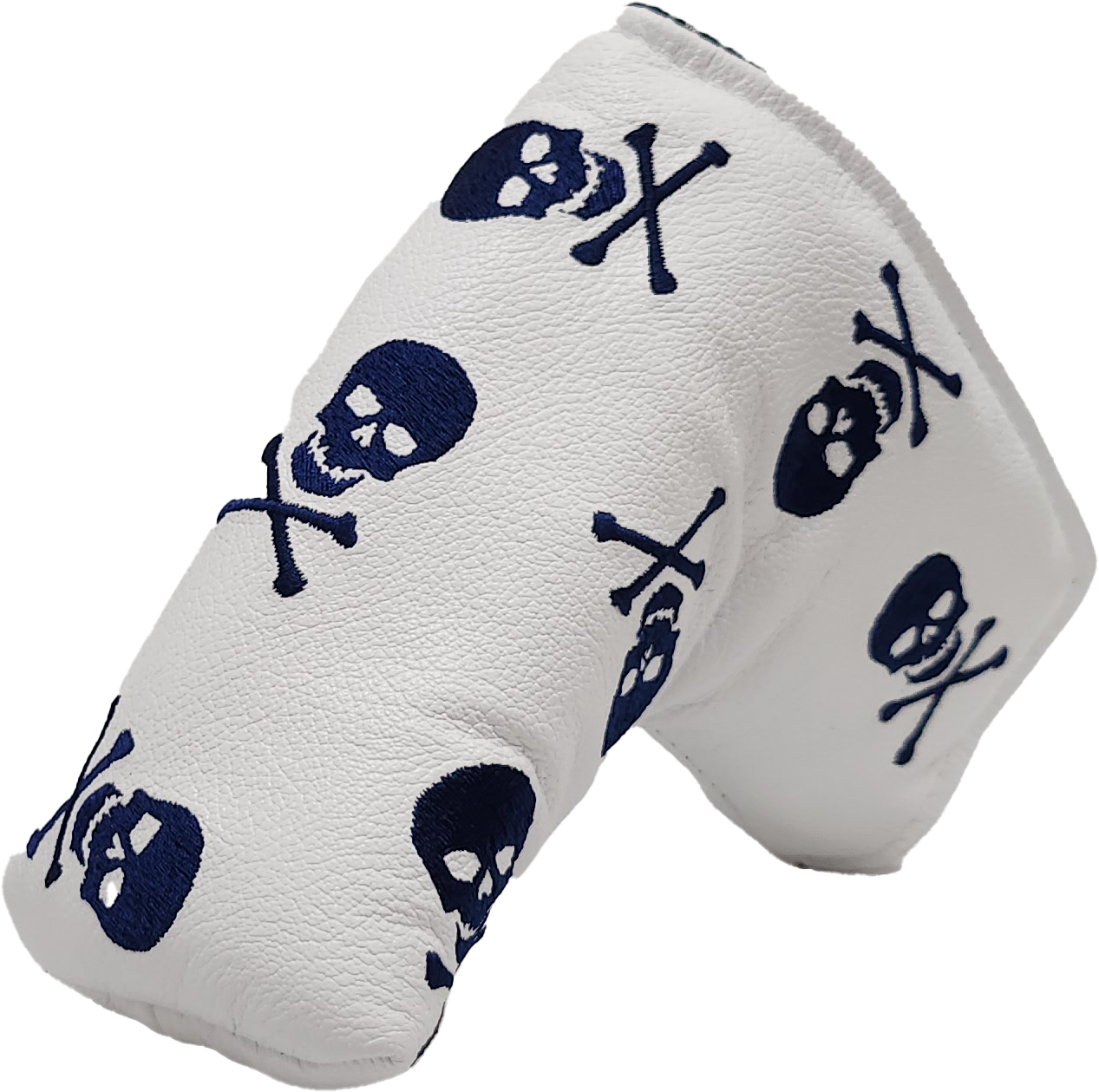 Skull & Crossbones Blade Style Leather Putter Cover