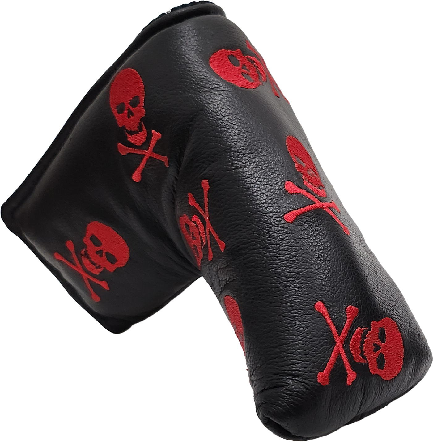 Skull & Crossbones Blade Style Leather Putter Cover