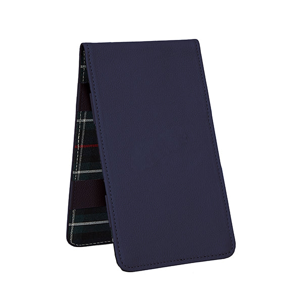 Scorecard and Yardage Book Holder, American Leather with MacKenzie Plaid Interior