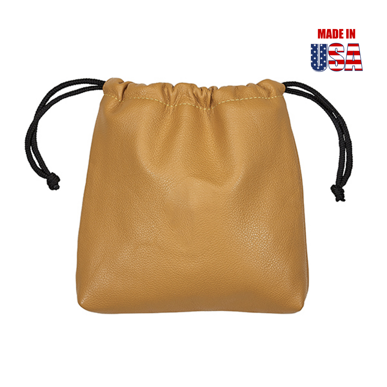 Classic Gold American Leather Drawstring Player's Pouch