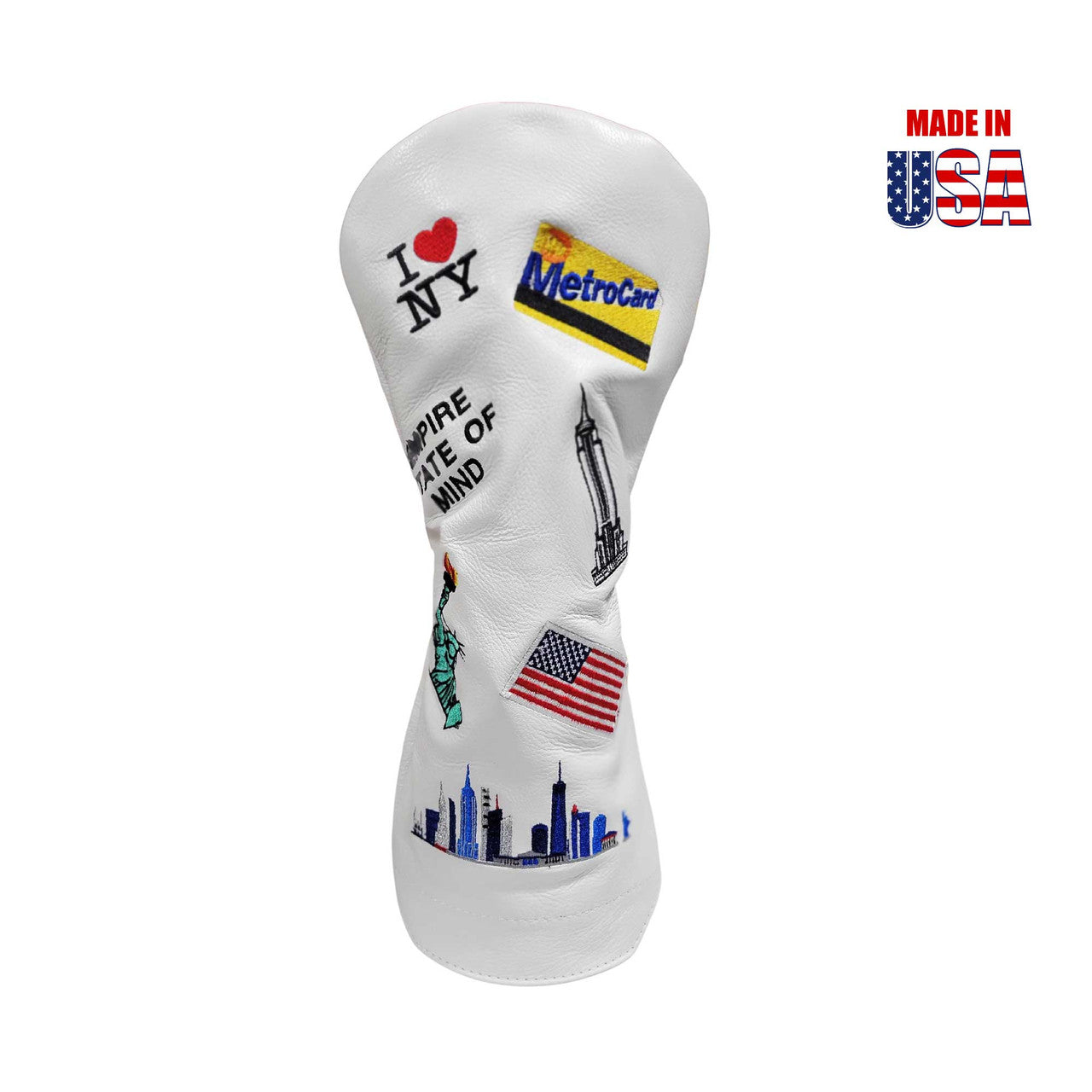 White American Leather Driver Headcover, Tribute to New York 2, winstoncollection.com
