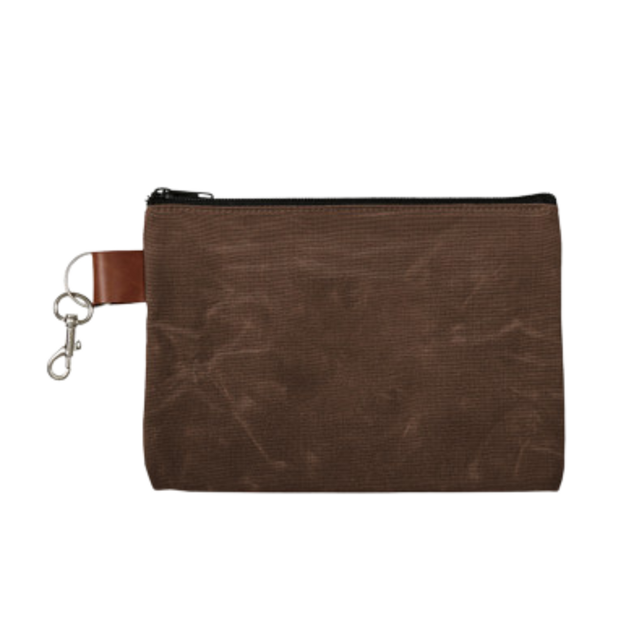 Reef Zip Pouch, Waxed Canvas - Dark Oak