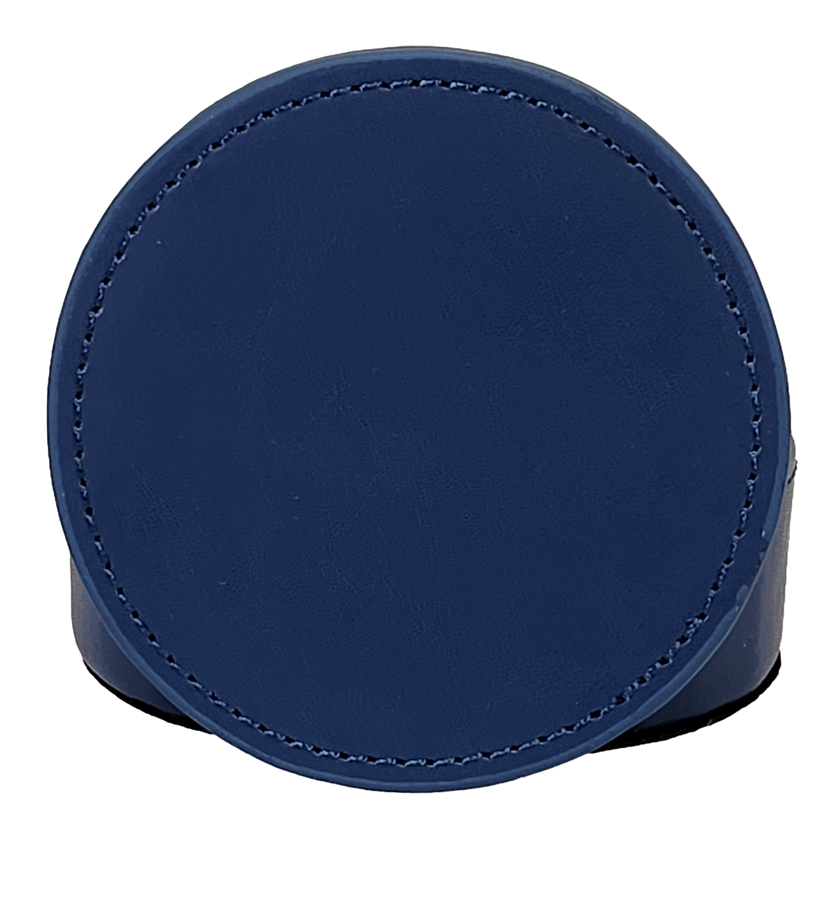 Round Coaster Bonded Navy Leather