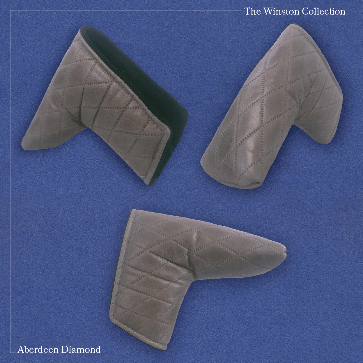 Aberdeen Diamond Leather Putter Headcovers - Winston Collection