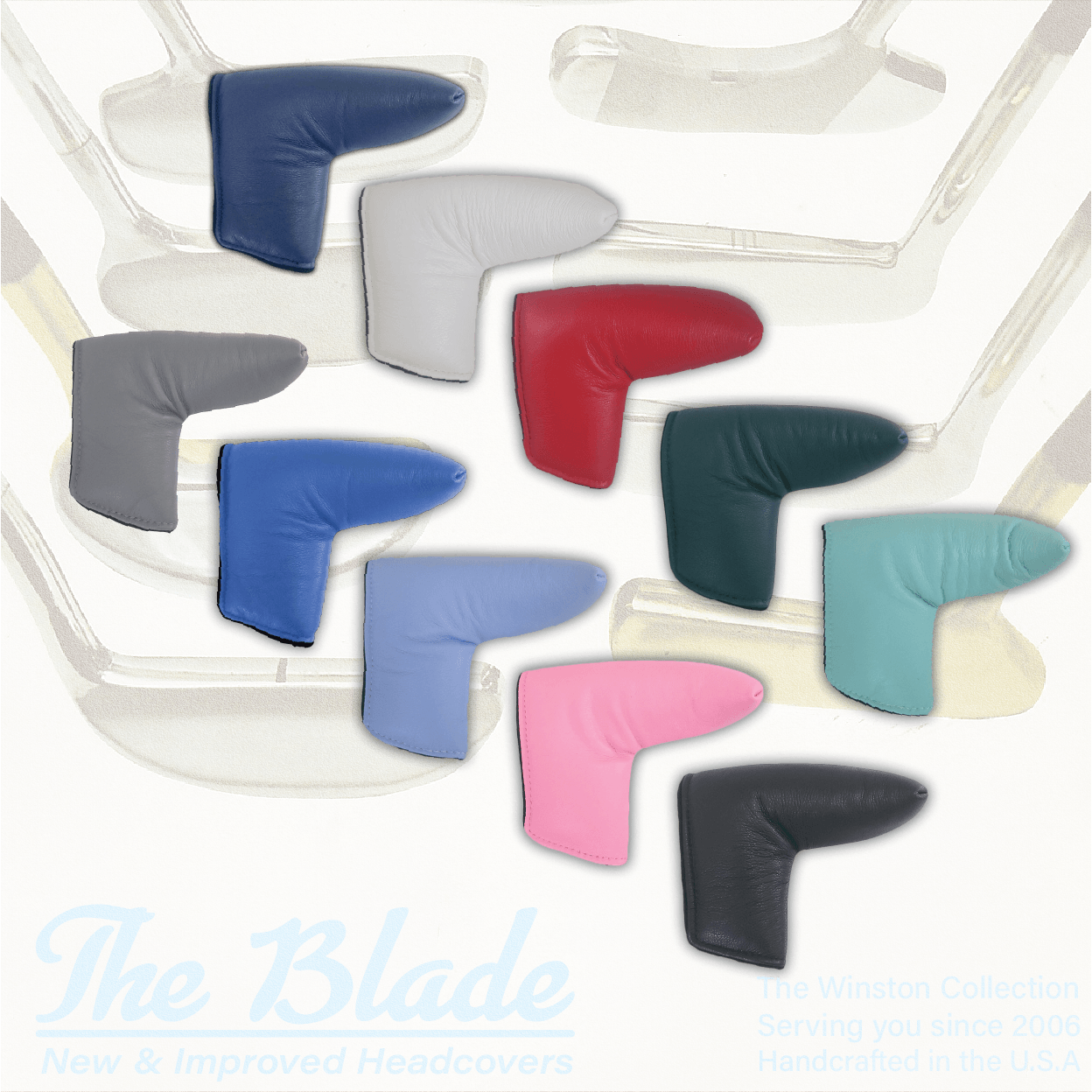 Blade Putter Headcover in American Leather - Winston Collection