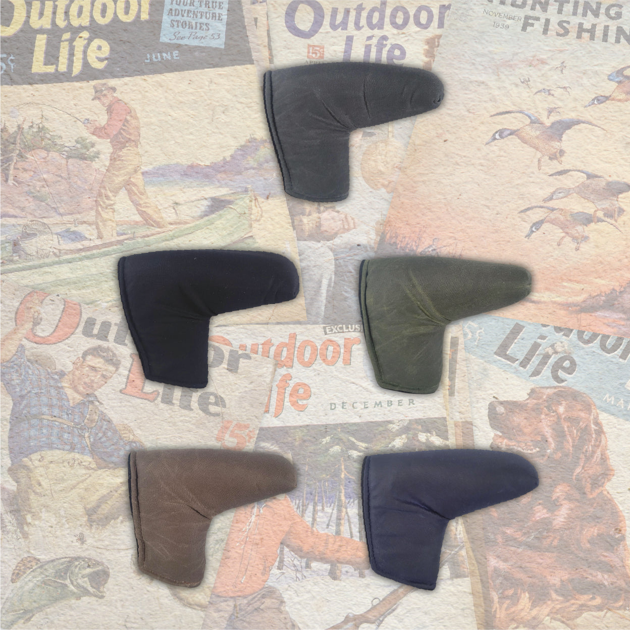 Wax Canvas Putter Headcover - Winston Collection