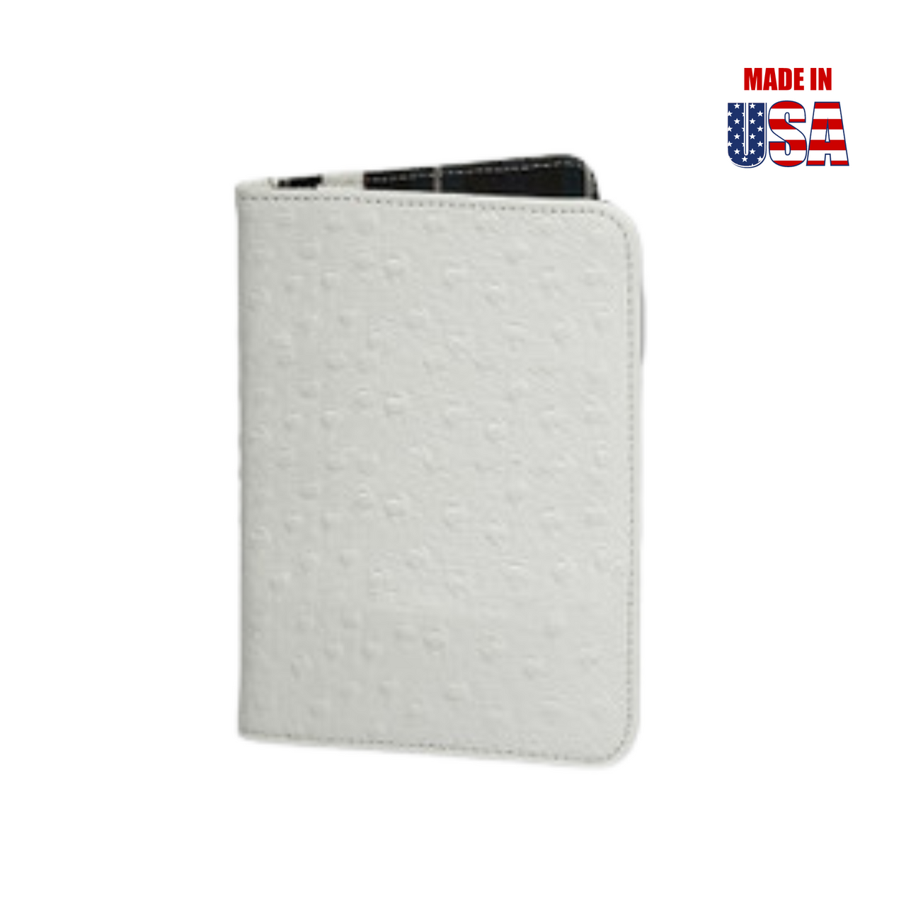 White Ostrich Print Classic Scorecard Holder