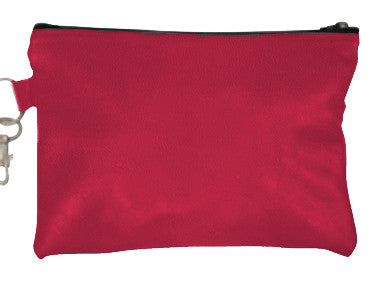 Red American Leather Golf Reef Zip Pouch
