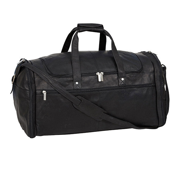 Extra Large Black Colombian Leather Duffel Bag