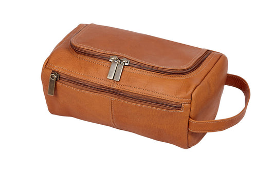 Tan Colombian Leather Toiletry Bag