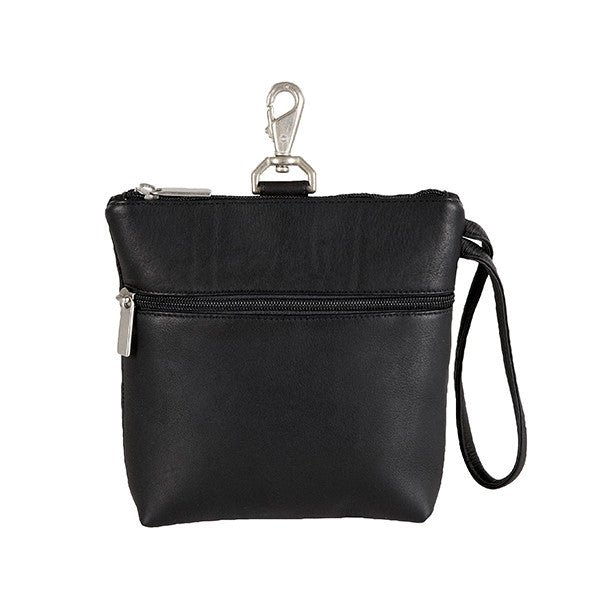 Deluxe Valuables Pouch in Black Colombian Leather