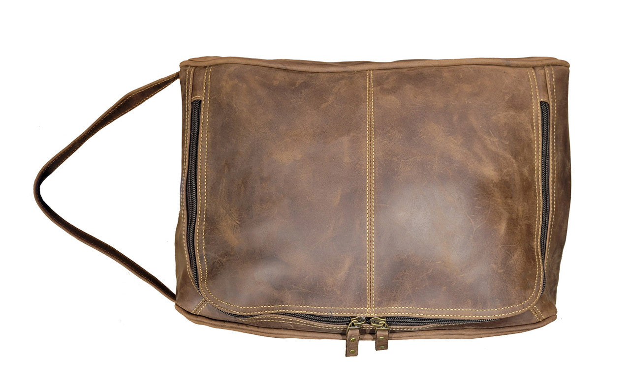 Premium Crazy Horse Leather Deluxe Shoe Bag