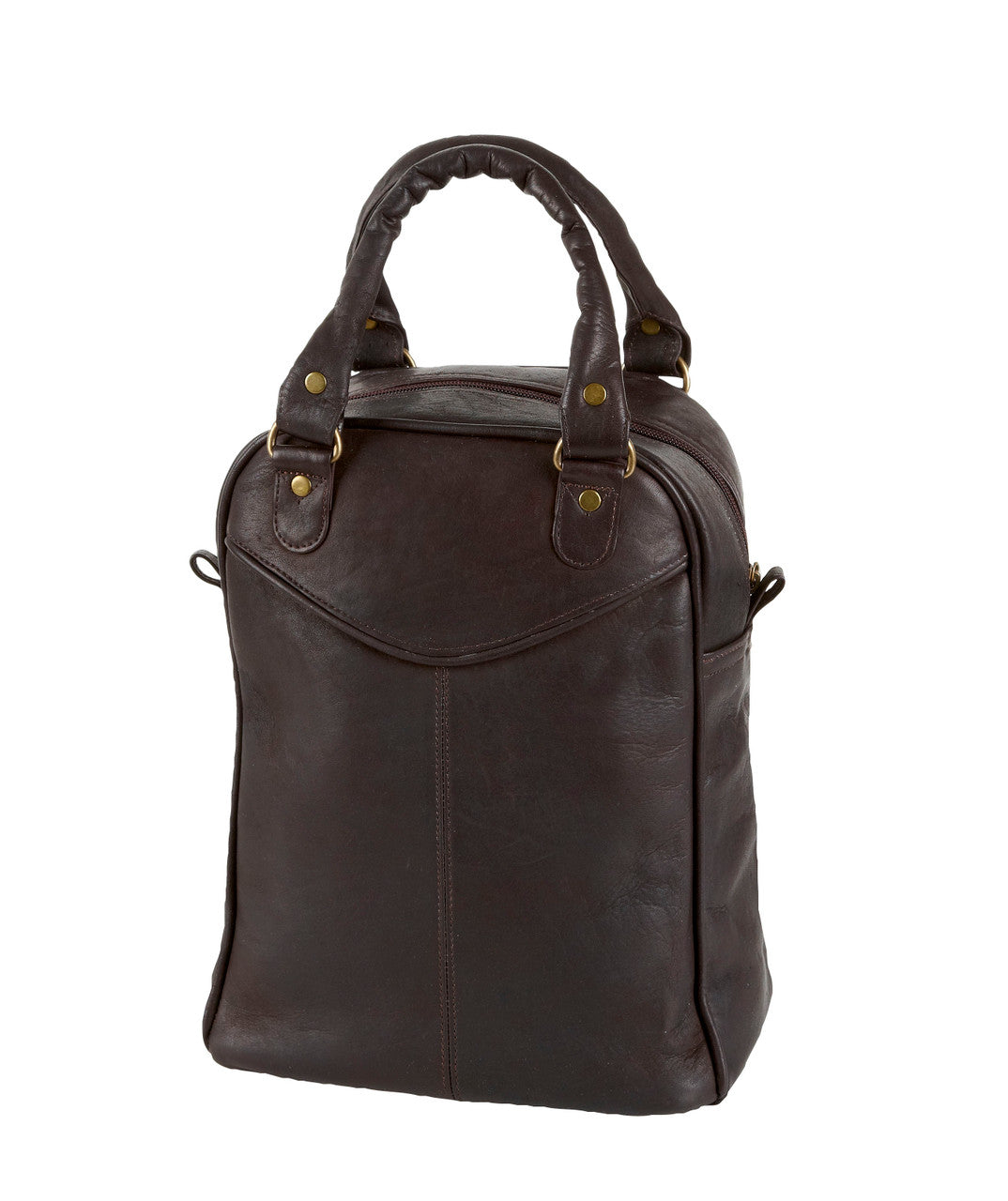 Golf Ball Shag Bag in Cafe Colombian Leather