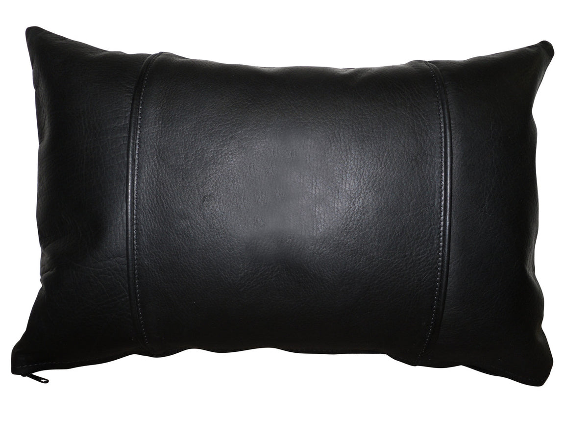 Colombian Leather Pillows - Black