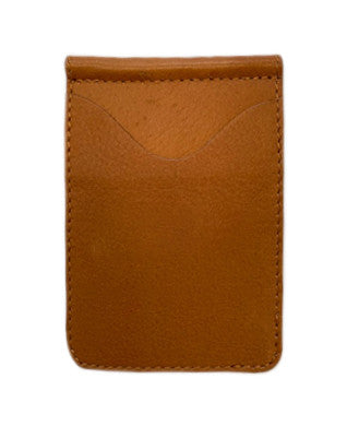 Money Clip Wallet in Tan Colombian Leather