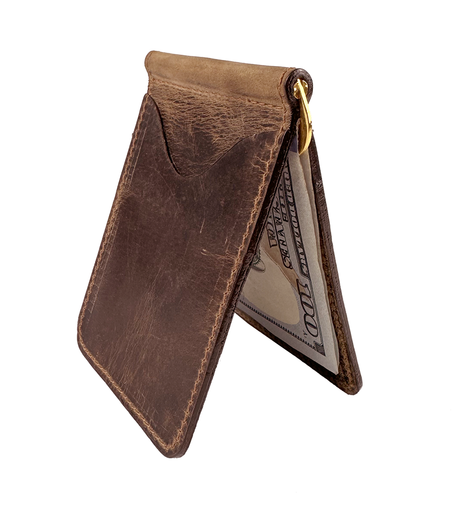 Money Clip Wallet, Crazy Horse Leather