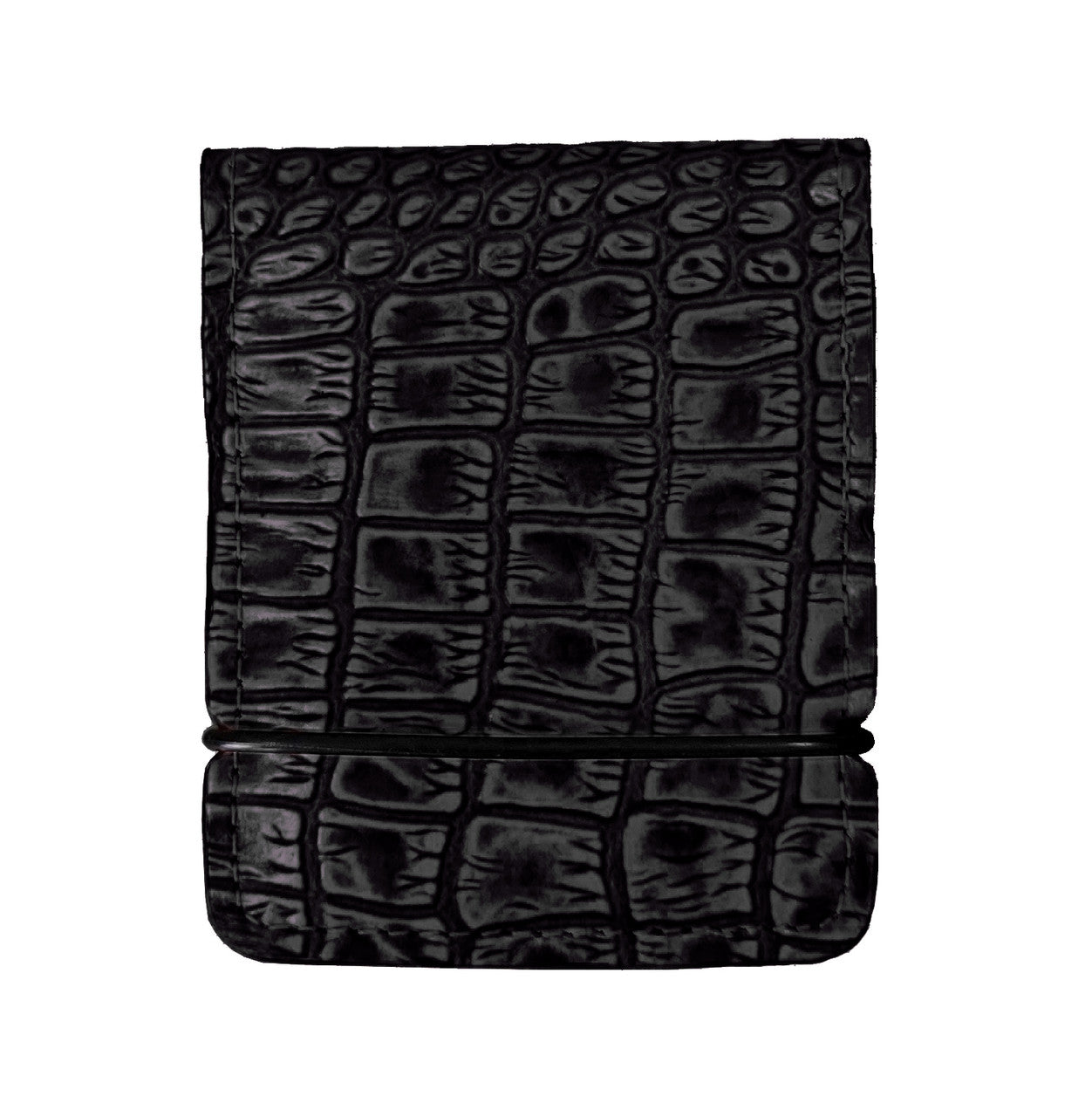 Cash Cover Black Gator Print Leather