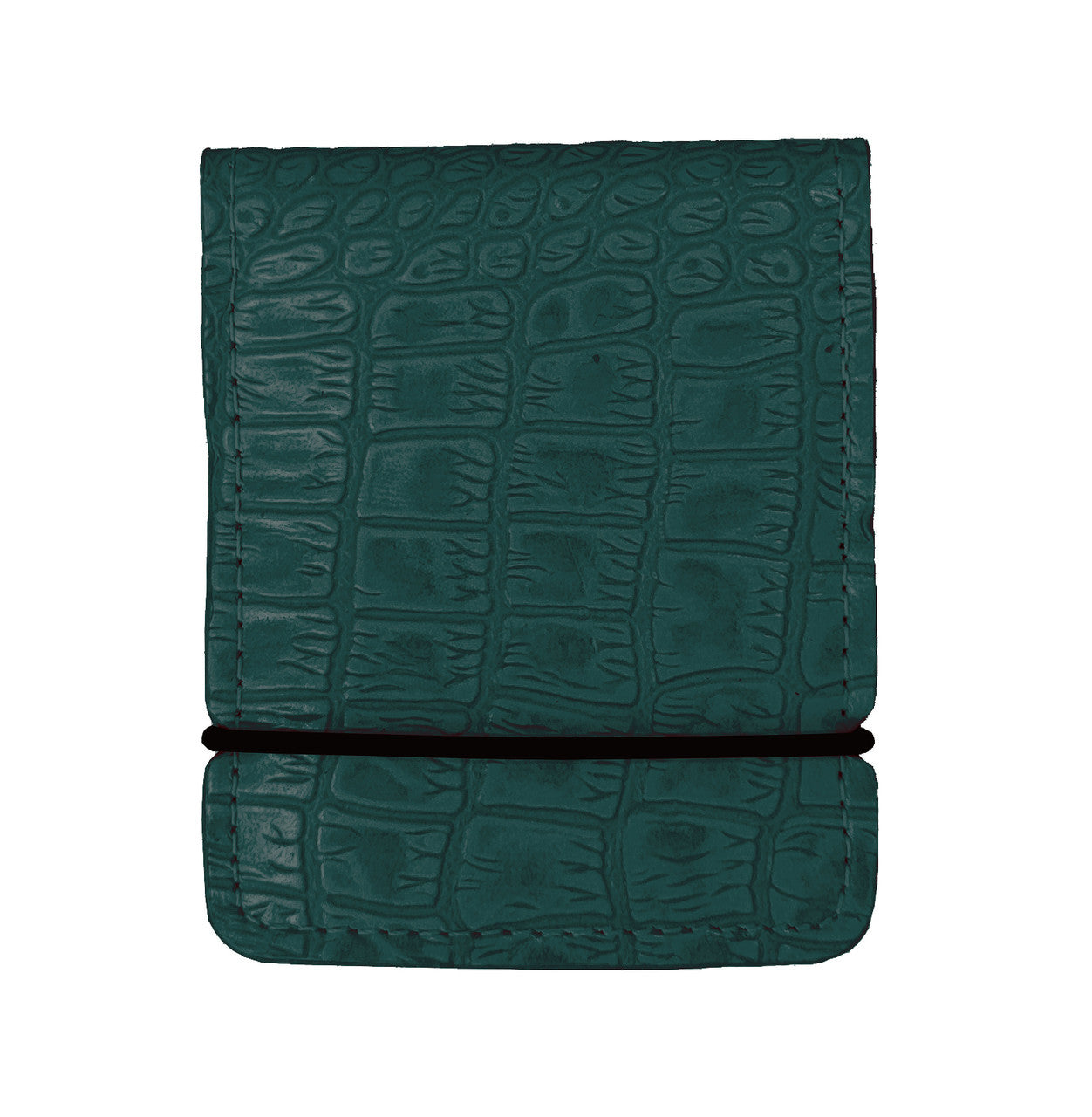 Cash Cover Leaf Green Gator Print Leather