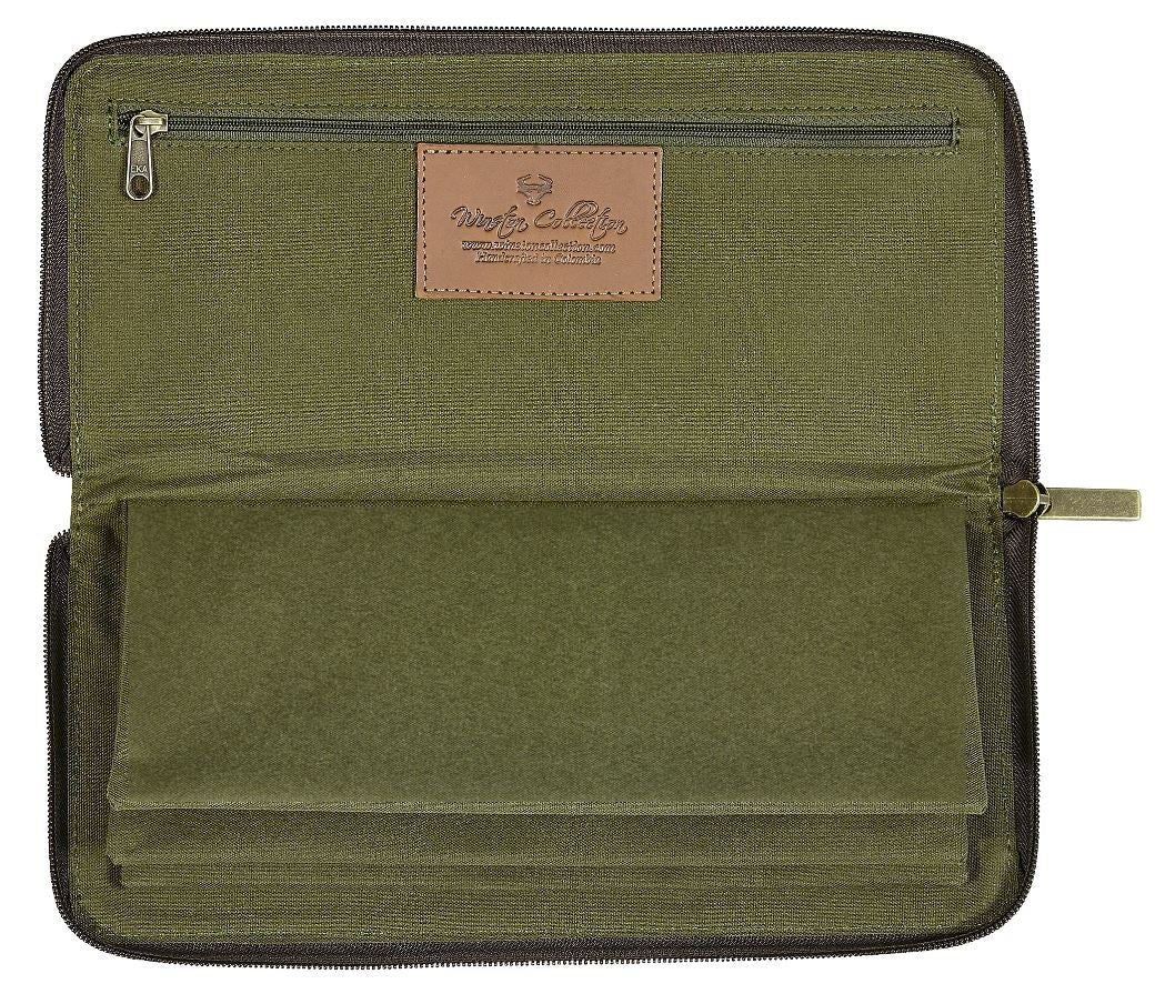 Interior of Crazy Horse Leather Glove Stash Book