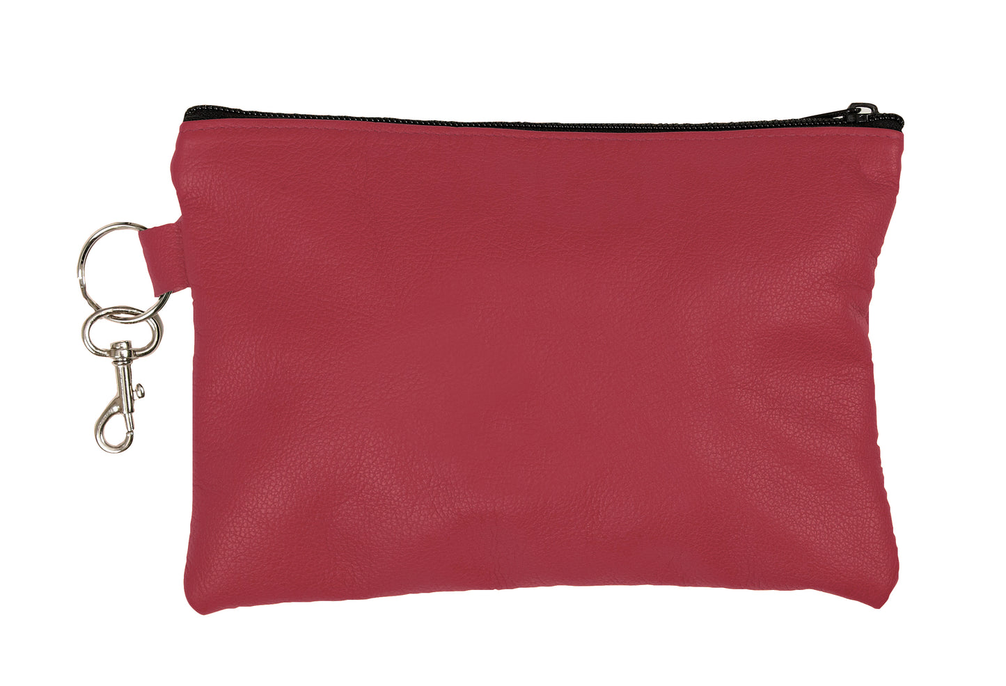 The Reef Zip Pouch, Traditional Leather - Red