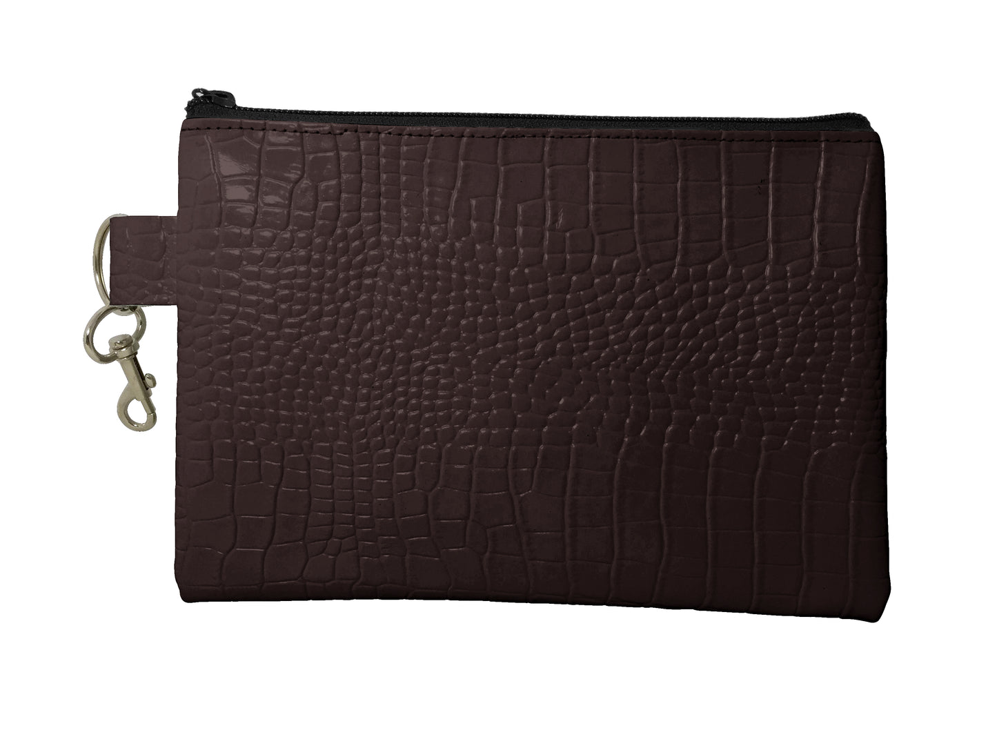 The Reef Zip Pouch, Gator Print Leather