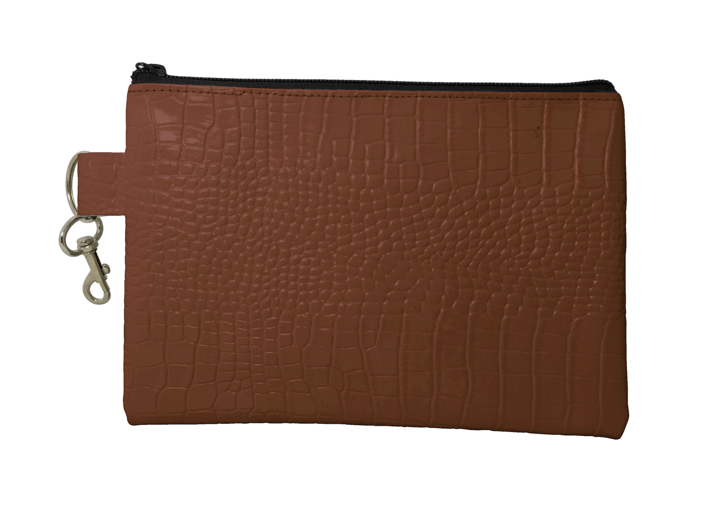 The Reef Zip Pouch, Gator Print Leather