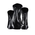 Exotic Snakeskin Leather Headcovers - Hybrid - Black